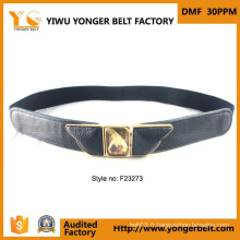 Hot Fashion Wide Skirt Metal Buckle Ceinture à encolure en dentelle